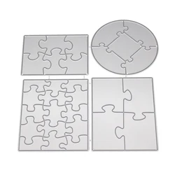 Rectangle Round Metal Cutting Dies Stencil Fun Puzzle Craft Cut Die Scrapbook DIY Handmade Album Paper Cards Decor Dies