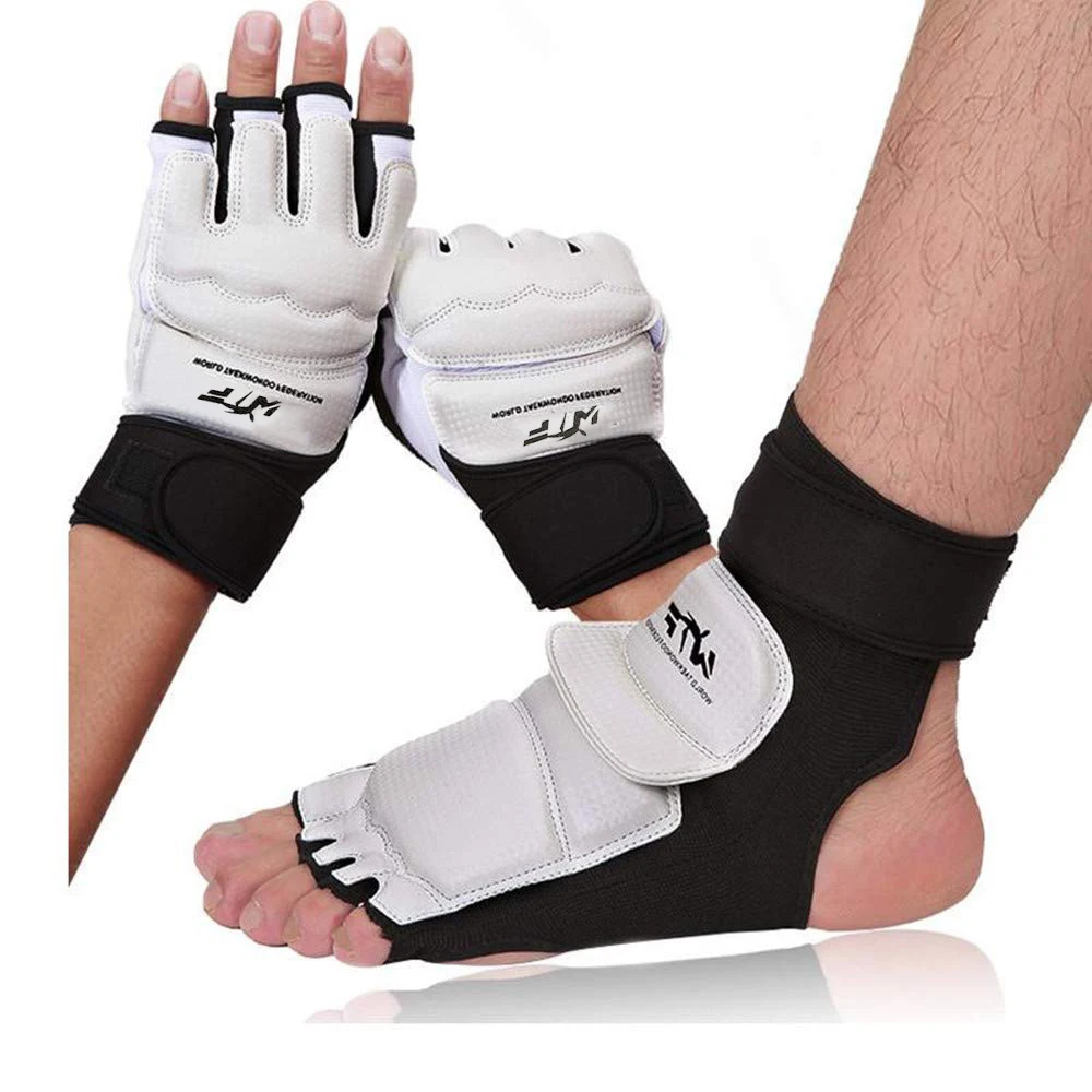 

Adult child protect gloves Taekwondo Foot Protector Ankle WTF approved Support fighting foot guard Kickboxing boot Palm protect