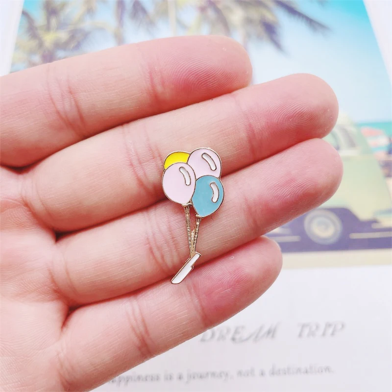 Cartoon Sweet Colorful Balloons Enamel Pins Dream Balloons Alloy Brooches Cute Badges Clothes Accessories Women Jewelry Gifts