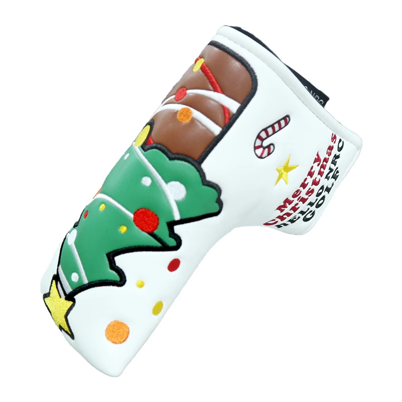 1 Pcs Golf Club Headcover  Christmas Elements  Unisex  for Blade  Putter   Head Cove 2 Colors for Christmas Gift Friends