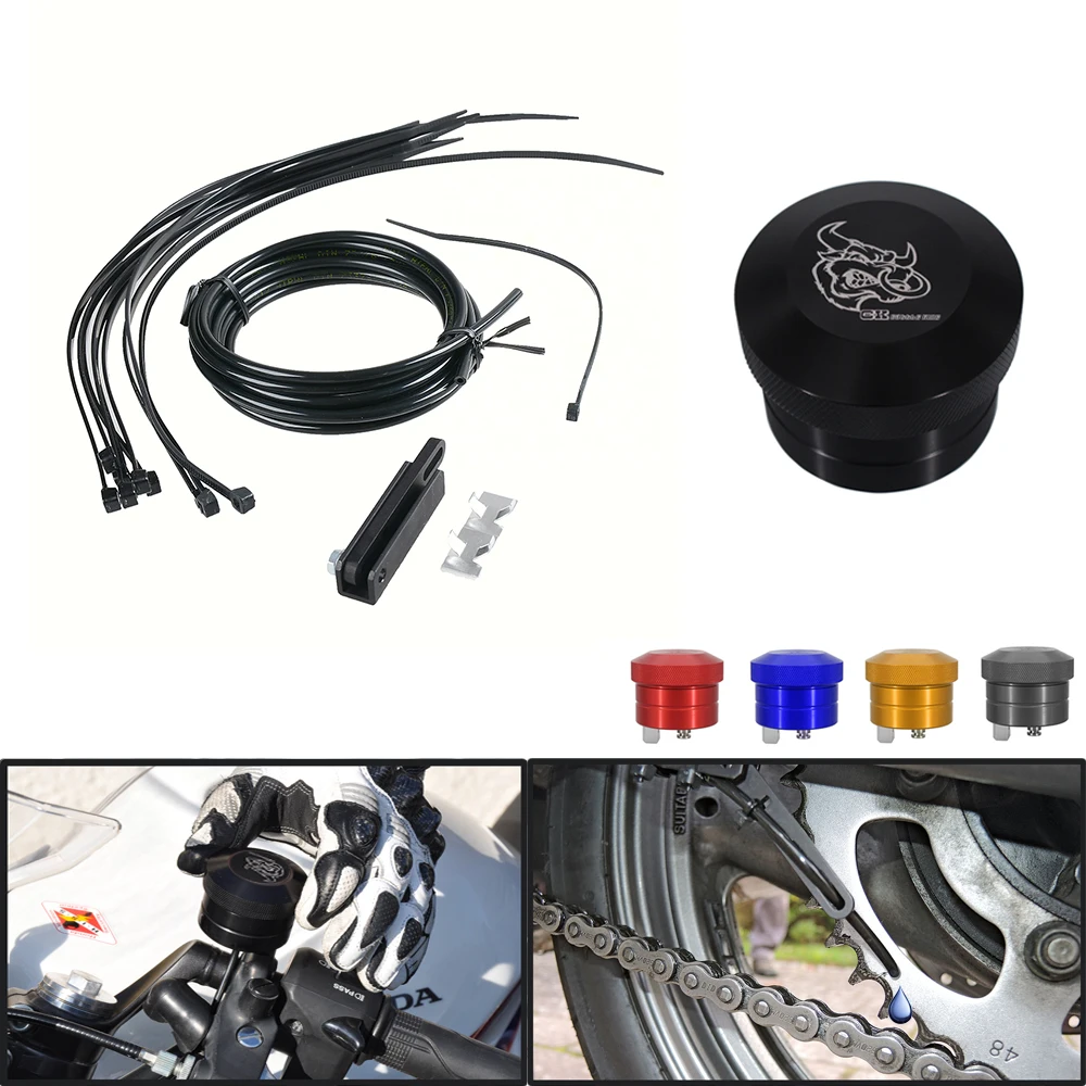 Accesorios universales para motocicleta, lubricador de engrasadores de cadena para Yamaha, Honda, Kawasaki, Suzuki, Ducati, Triumph, Bmw, Aprilia, Ktm, Benelli