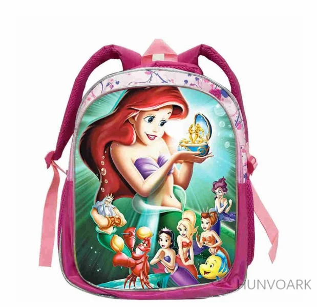 Disney The Little Mermaid Ariel Backpack Princess Kids School Bag Fairy Tale Schoolbag Book Bags for Teen Girls mochila