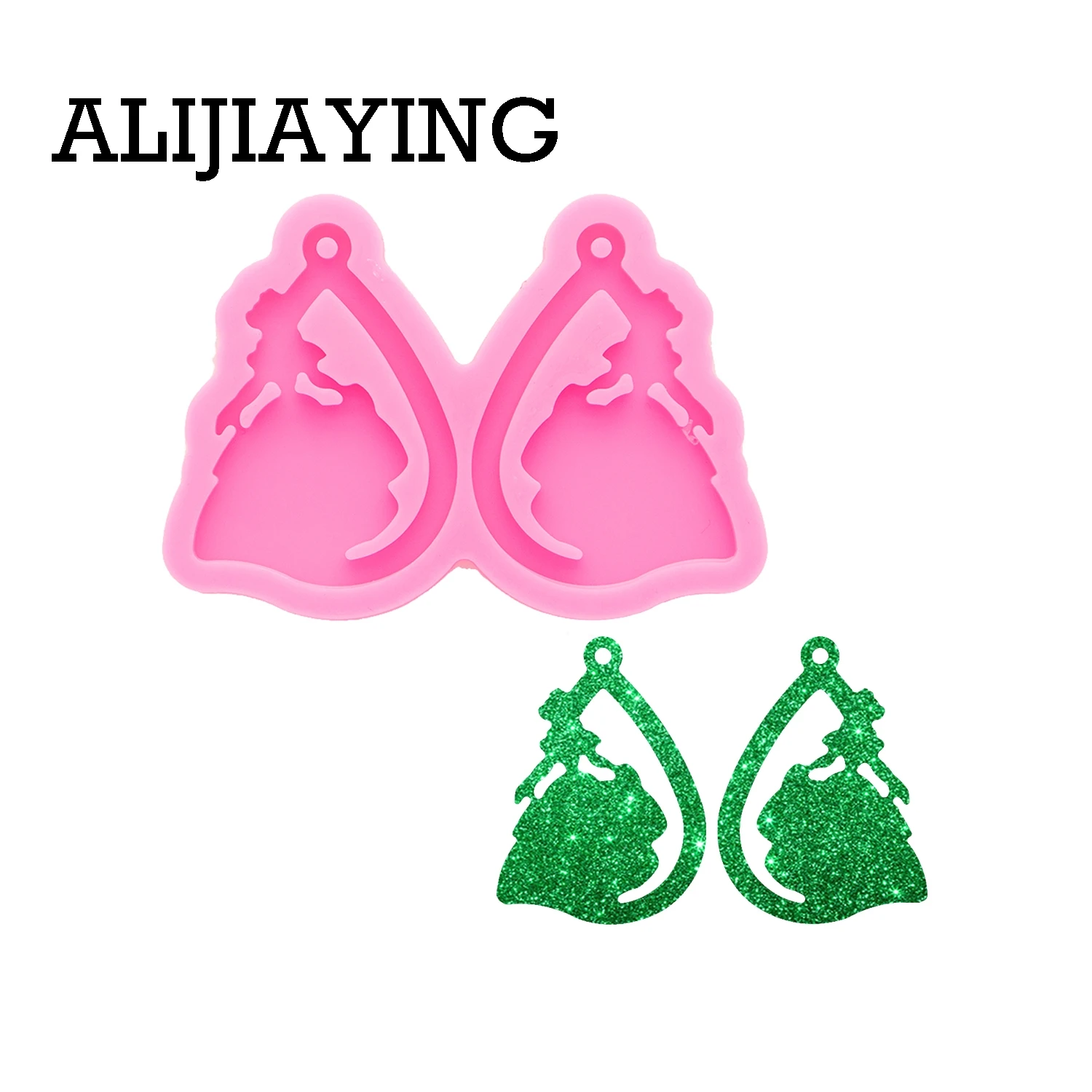 DY0930 Glossy Girl Skirt Earrings Mold, Epoxy Resin Molds , Silicone Molds for Resin Art, Molds Silicone Crafts Resin