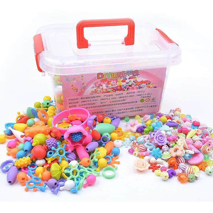 Pop Beads Children jewelry Amblyopia Candy Colors DIY Wear Bead Bracelet Kids Toys Personalized Jigsaw Puzzle Fashion tools