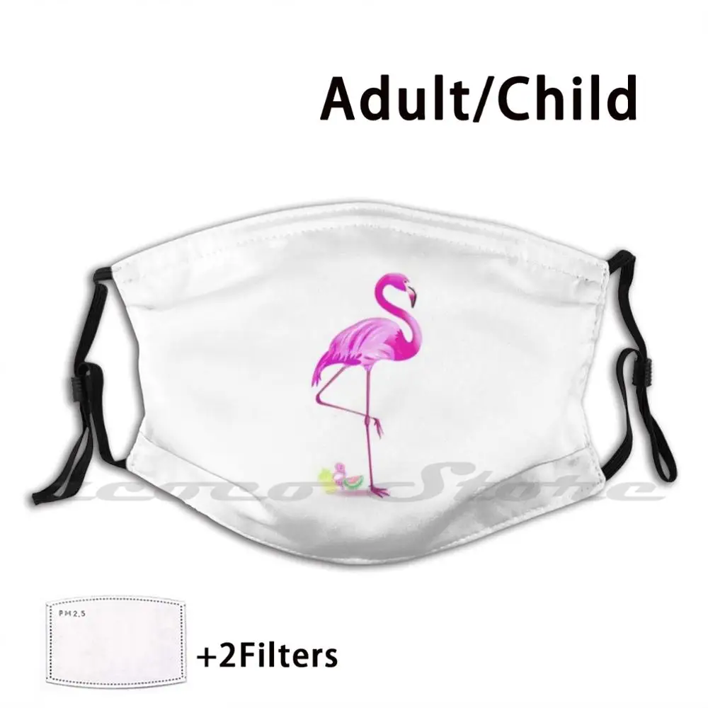 Summer Flamingo Mask Adult Child Washable Pm2.5 Filter Logo Creativity Picasso Cubism Surrealism Artist Picasso Art Famous Oil