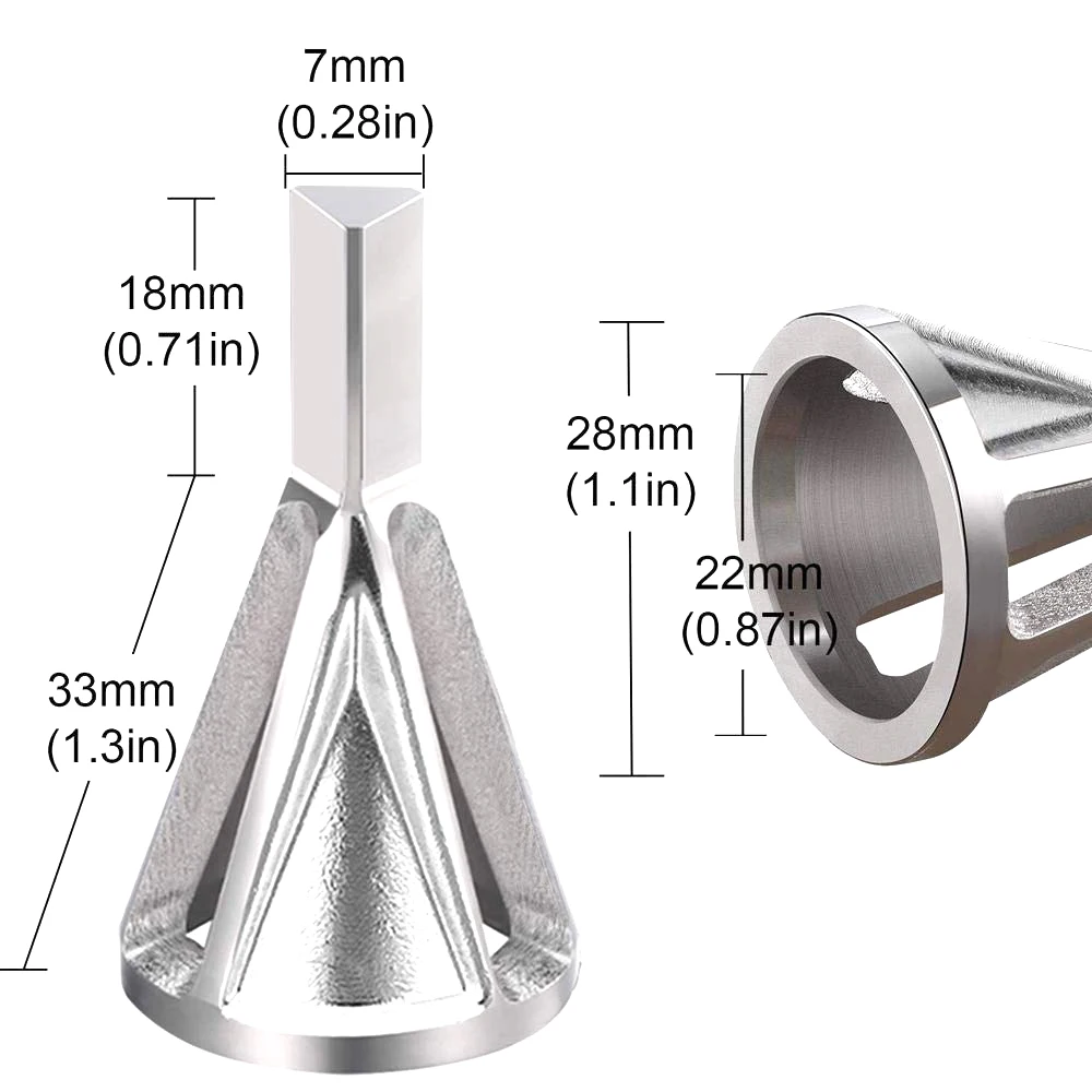 SMARLAN HSS Deburring Chamfer Tool External Deburring Drill Bit Remove Burr Tool for Metal Drilling Tool Deburring Chuck Tools A