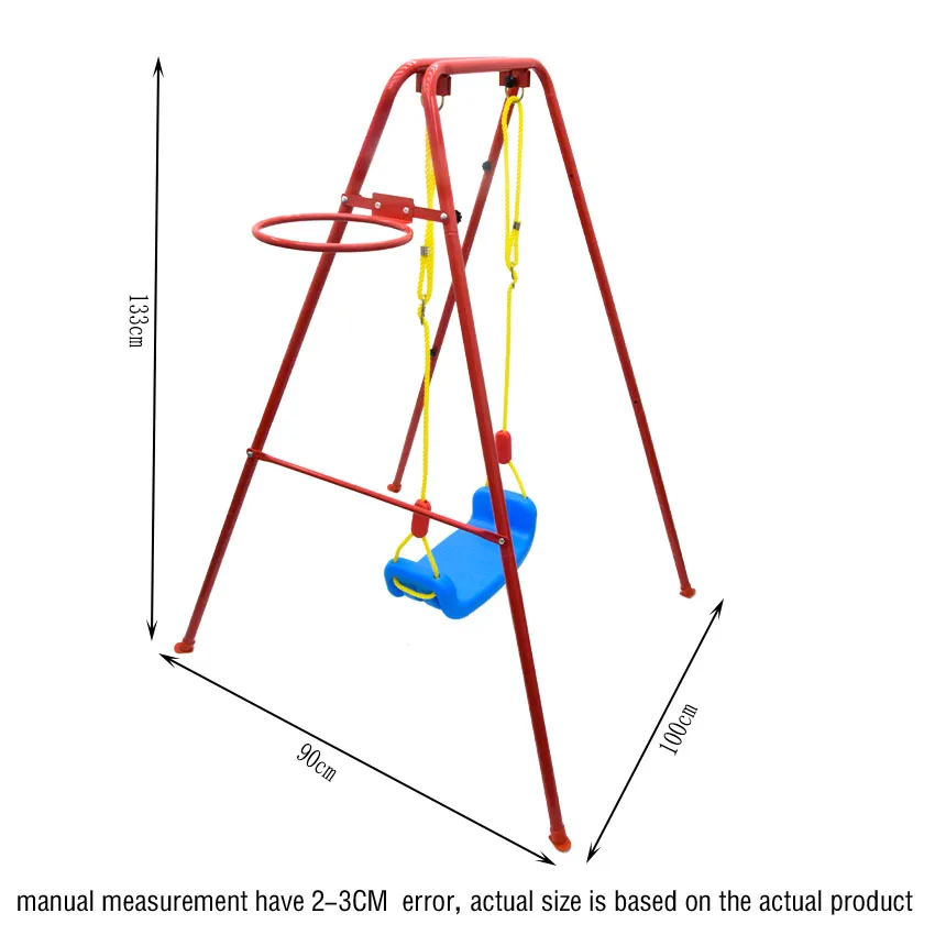 Leisure Indoor Outdoor Children's Swing Frame Playground Hanging Chair Basketball Basket Combination Shooting Educational Sport