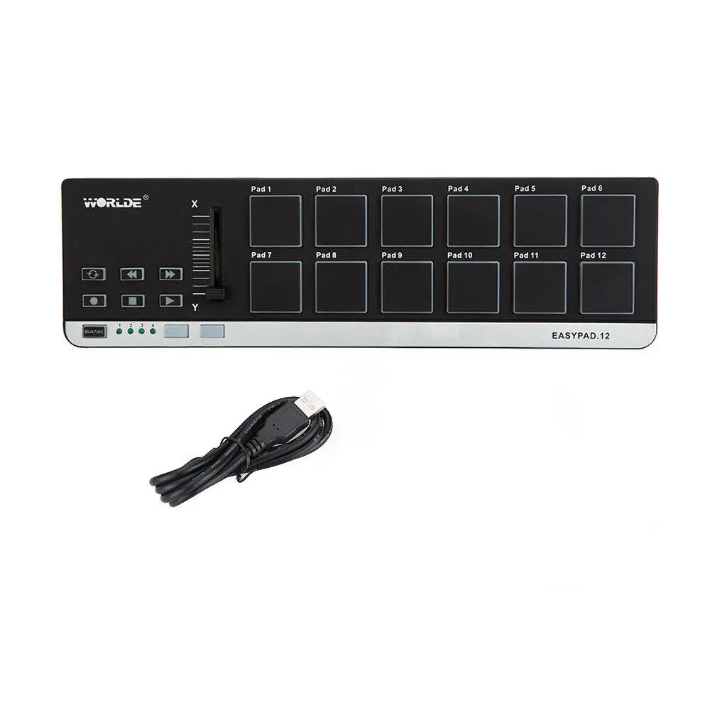 worlde EASYPAD.12 Professional MIDI Controller Piano Keyboard Drum Interface MIDI Pad Controller