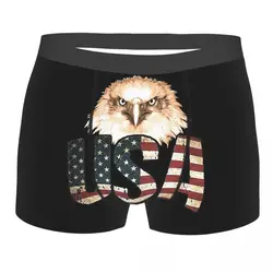 Calzoncillos de algodón con estampado de águila americana para hombre, ropa interior, Bóxer