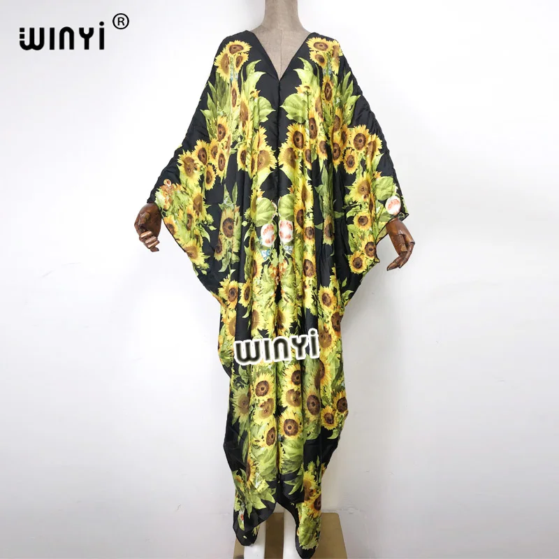 

Maxi sukienka Print Autumn Party Elegant WINYIElegantes Muslim caftan العبايات Robe Gown Broder Riche Sexy Lady Party maxi beach