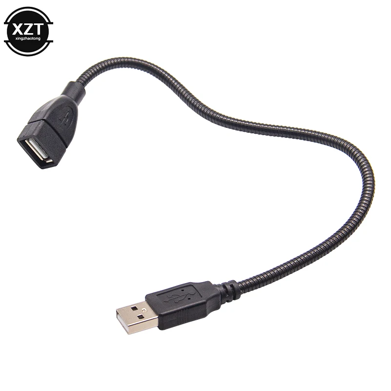 USB Male To Female Extension Cable Adapter Cable Flexible Metal Hose 4 Copper Core USB 2.0 Wire