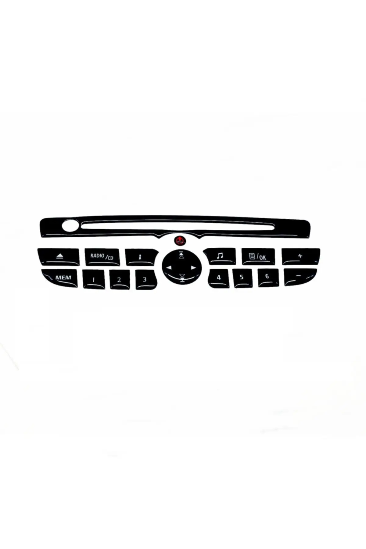 For Renault Laguna Tape Keypad Piano Black Finish