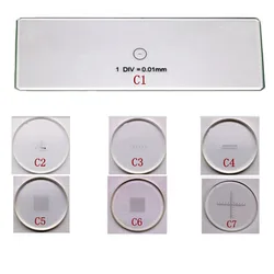 C1-C7 0.01MM Microscope slides Reticle Calibration Ruler Stage Micrometer Glass Measuring Microscope Micrometer  Drop shipping