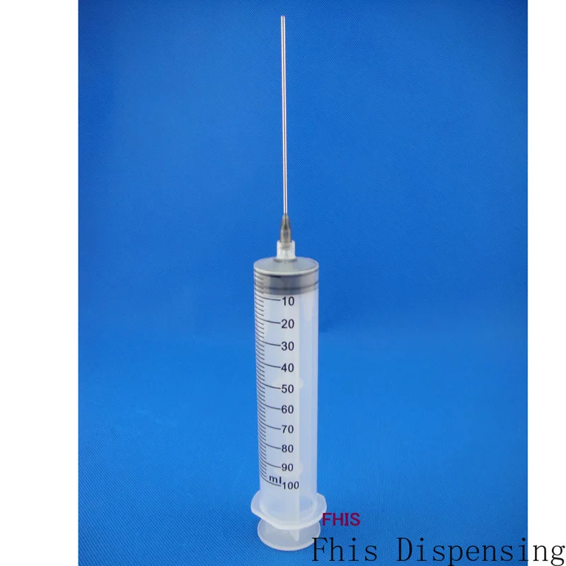 100ml Luer Lock Syringes and 16G Blunt Tip 10cm Tubing Length for Refilling ink Ciss Pack of 10