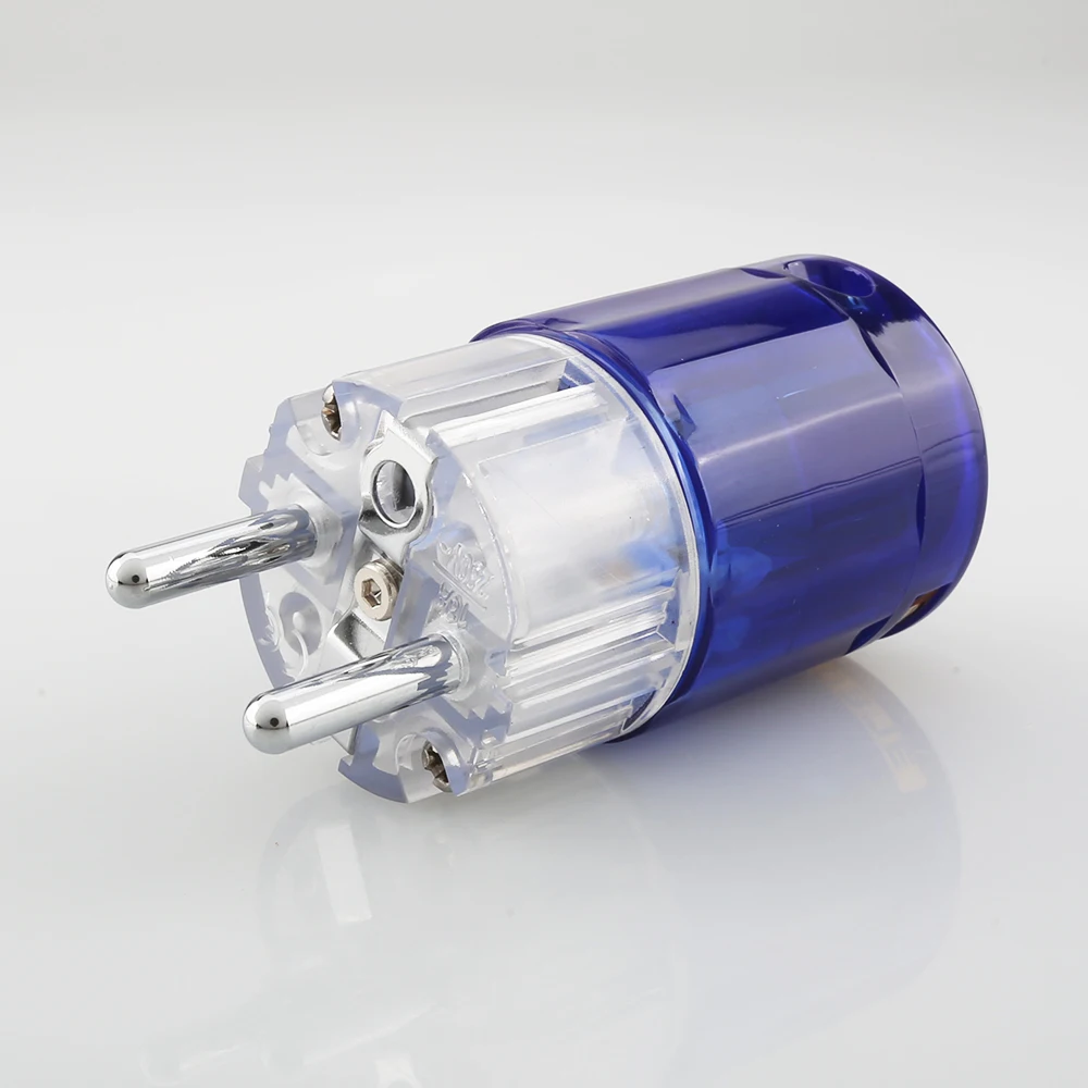 Enchufe de alimentación Hifi chapado en rodio para P-037E, conector hembra IEC de C-037, para cable de alimentación hifi