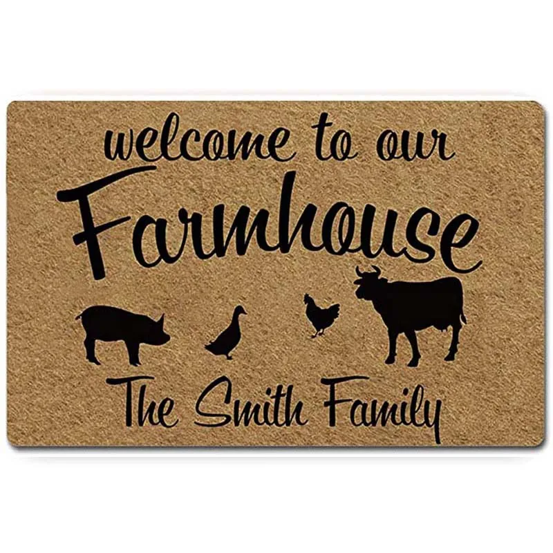 Farm Sweet Farm Doormat - Cute Door Mat Slip Door Mat,Home /Outdoor Kitchen Entrance Rug Front Porch/Laundry Room Welcome Carpet