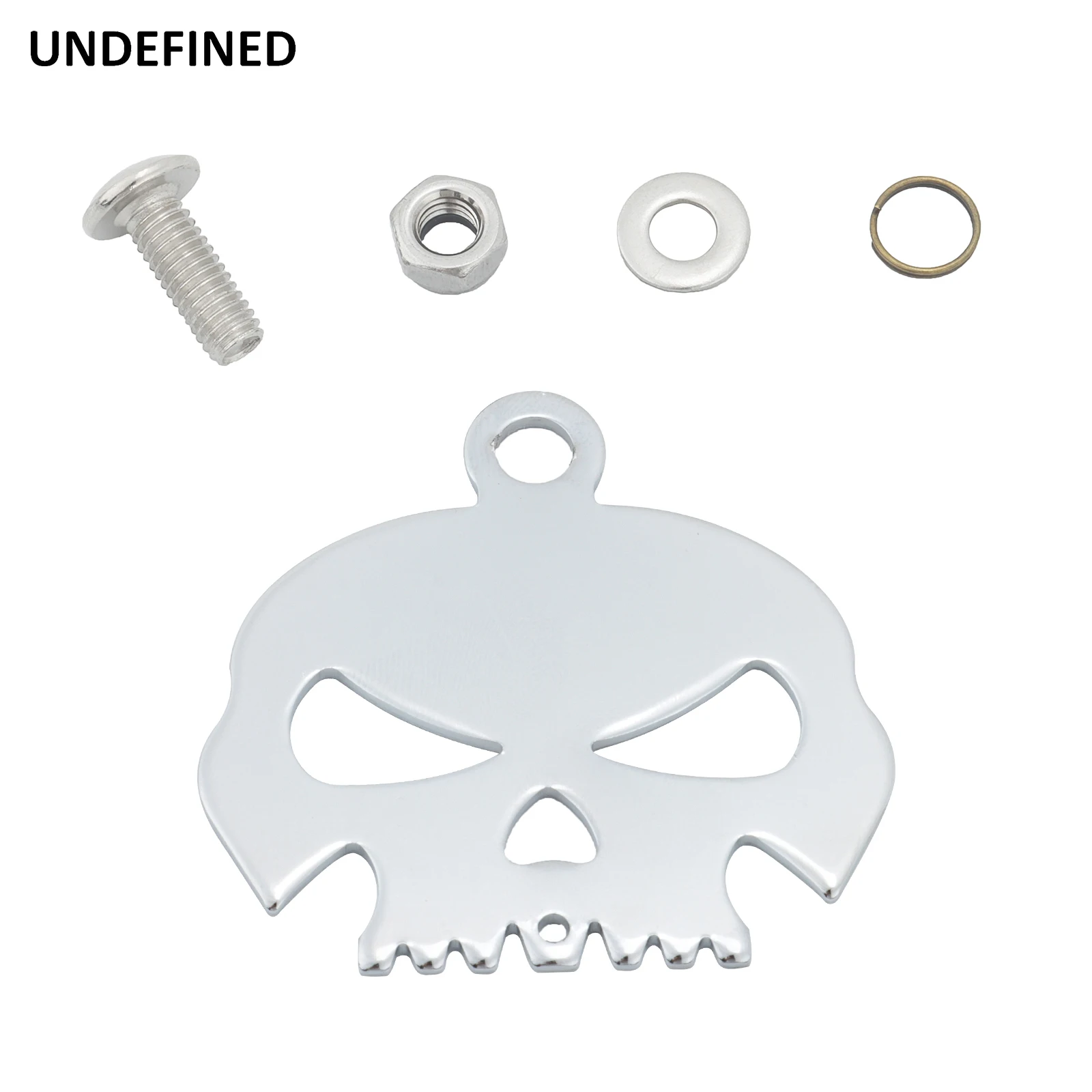 Skull Bell Hanger Mount Motorcycle Bell Holder Kit for Harley Honda Indian Sportster Dyna Softail Universal Bolt &Ring Included