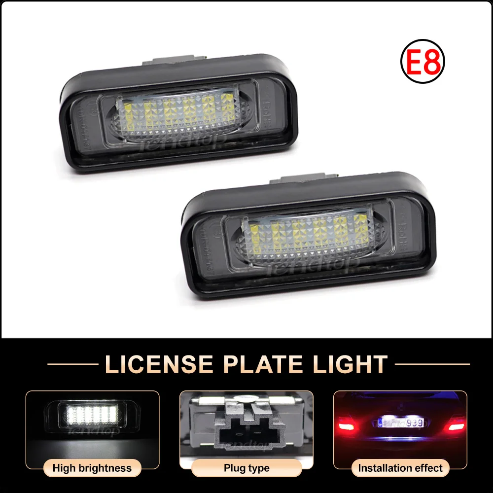 Car LED License Plate Light For Mercedes Benz AMG W220 S-Class S280 S320 S500 S3501999 2000 2001 2002 2003 2004 2005 Number Lamp