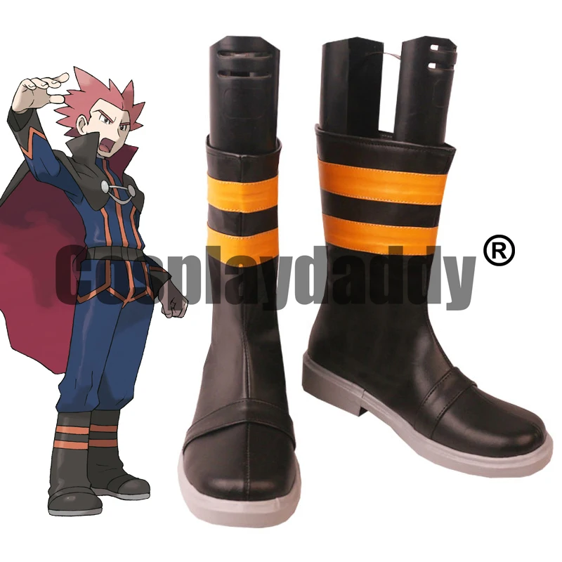 HeartGold and SoulSilver Champion Lance Cosplay Shoes Boots S008