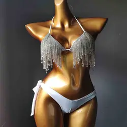 2020 venus wakacje diamentowe frędzle bikini set sexy kobiety stroje kąpielowe rhinestone strój kąpielowy bling kamienie nowe letnie stroje kąpielowe