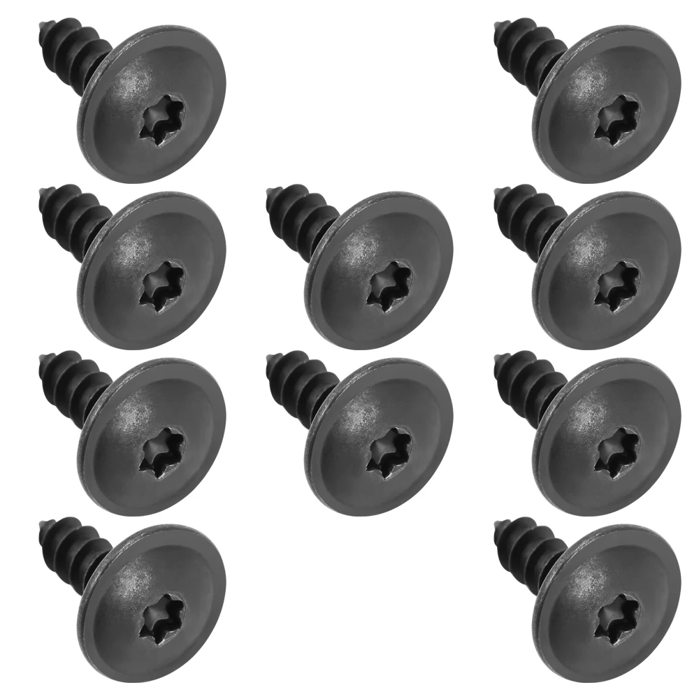 10x Rivet Clip Fastener Screws For Porsche 911 / Boxster – 8mm, Nylon, Black, OEM 99950749740, Direct Replacement, 6-Month Warranty, Made In China