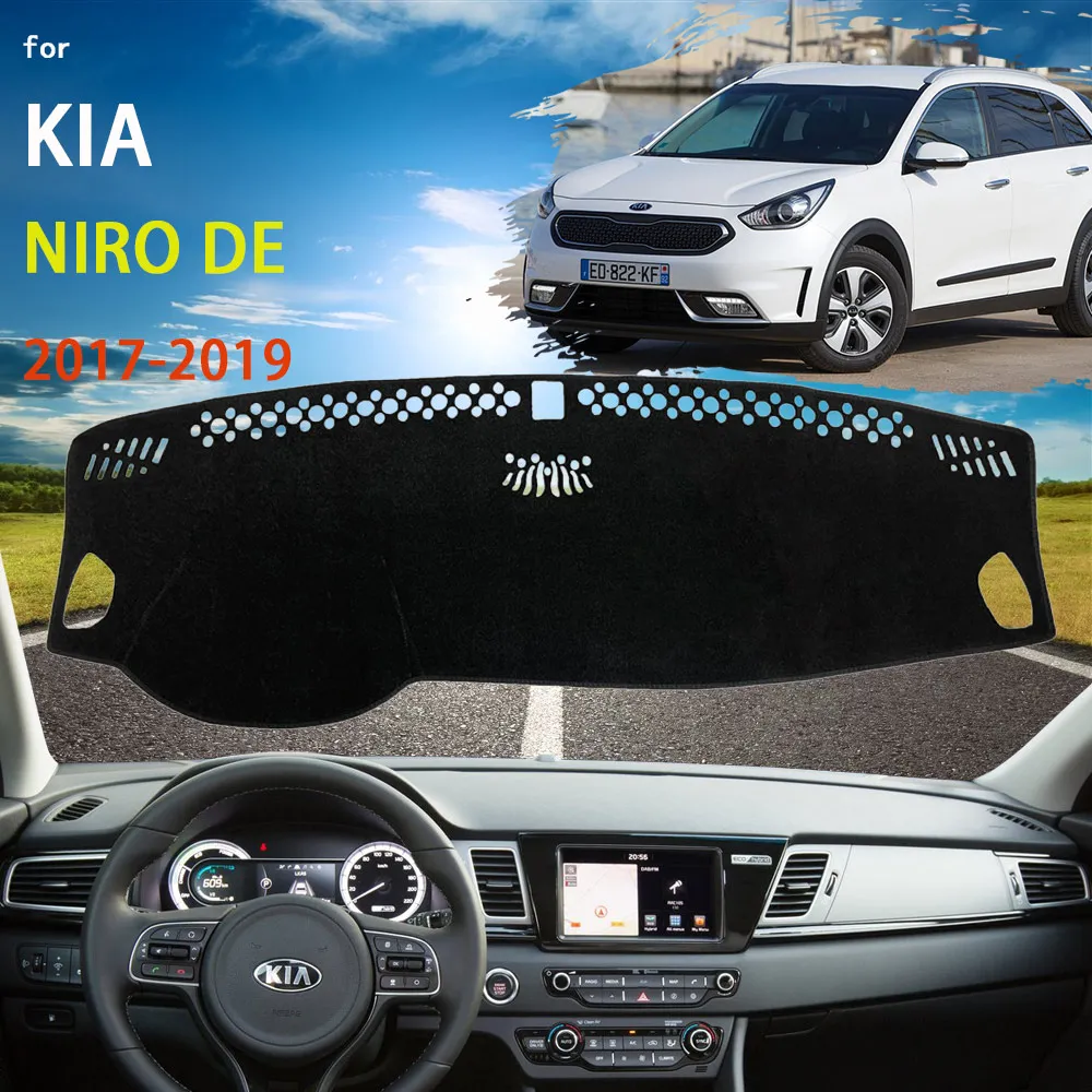 

Dashboard Cover Dash Mat for Kia Niro DE Hybrid e-Niro 2017 2018 2019 Pad Sunshade Cushion Sunshield Nonslip Parasol Accessories