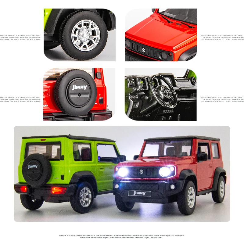 1:26 Suzuki JIMNY 2018 SUV Alloy Car Toy Car Metal Collection Model Car Sound and light Toys For Children