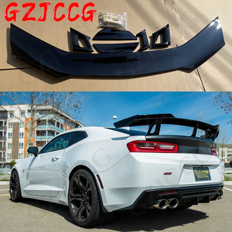 ZL1 1LE Style Black Rear Trunk Lid Wing Spoiler Fit for Chevrolet Camaro 2016 2017 2018 2019