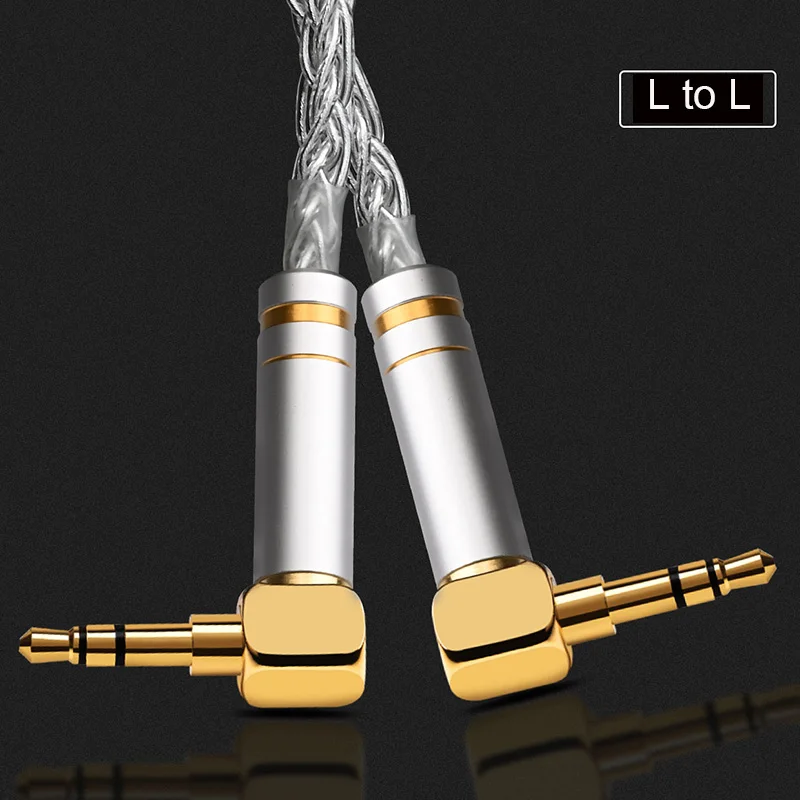 ATAUDIO Reinem Silber 3,5mm Aux Kabel Hallo-END-Kopfhörer Lautsprecher MP3 3,5 Jack Kabel 3