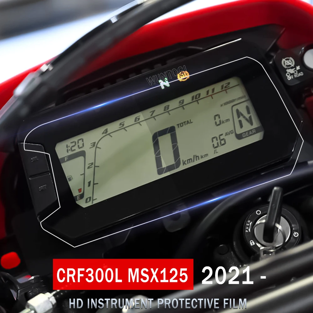 Motorcycle Scratch Cluster Screen Dashboard Protection Instrument Film For Honda CRF300L CRF 300L Rally MSX125 MSX 125 2021-