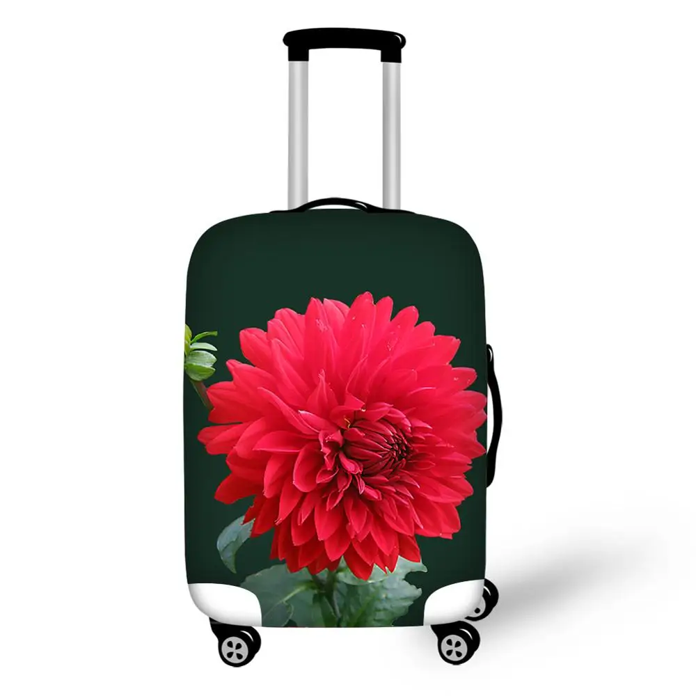 Flora Red Rose Flower travel accessories suitcase protective Viagem cover 18-32 inch elastic luggage dust cover case stretchable