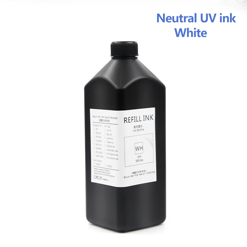 Terno uv macio da tinta para a impressora do leito de epson dx4 dx5 dx7 dx10 xp600 tx800 que imprime materiais macios duros 1000ml/garrafa