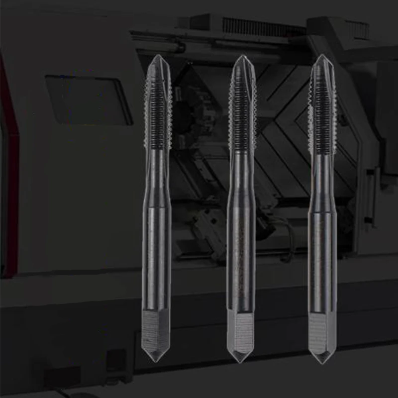 UCHEER 1pc Tap carbonize straight/spiral screw tap Drill bits Machine Point Thread M2.5-M10