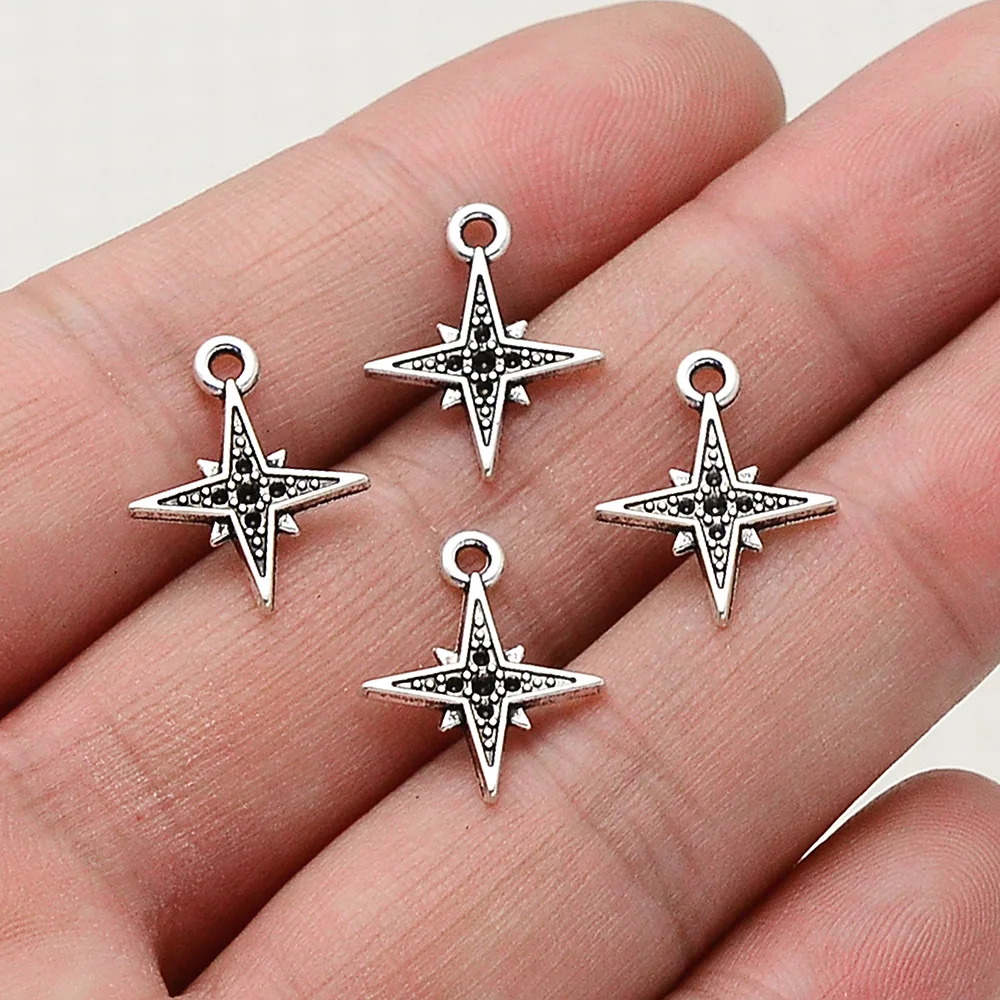 8-90pcs/lot Cute Astral Charms Mini Morning Star Pendants For DIY Jewelry Making Finding Supplies Accessories