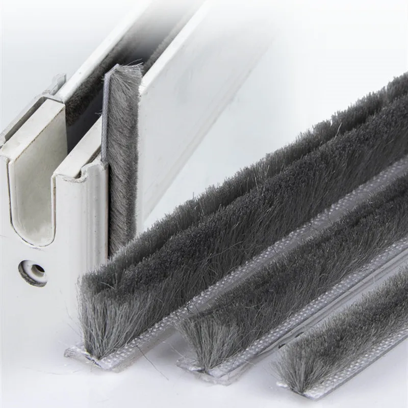 6 Size Door Window Brush Strip Weather Stripping For Home Door Window Draught Excluder Brush Weather Strip Seal Tape