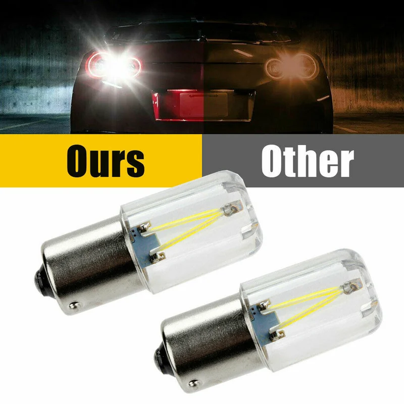 Luces traseras para remolque RV 1156 BA15S, bombilla LED Interior, lámpara trasera Canbus, iluminación blanca, accesorios universales para coche, 2 piezas