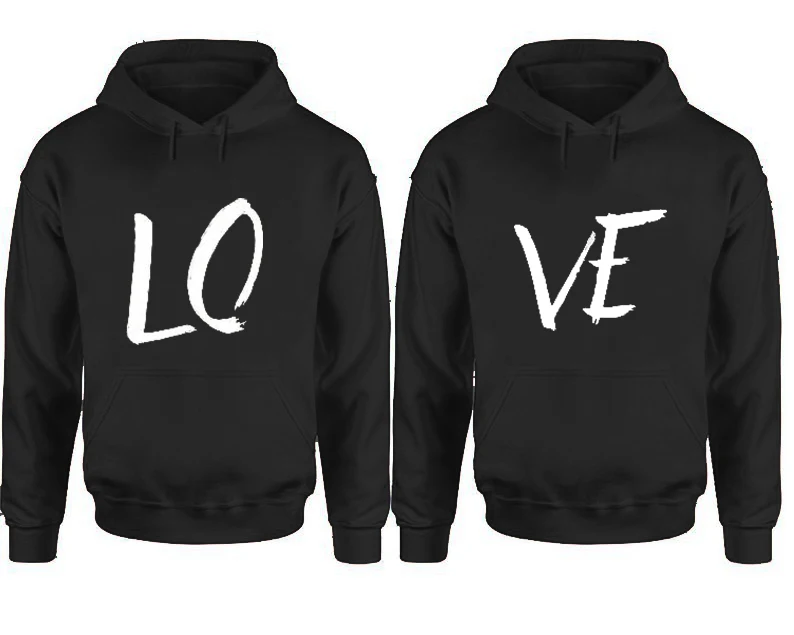 Couples Hoodies Gift Couples Matching Love Pullovers Sweatshirts Womens Valentine Day Classic Pink Clothing Gothic