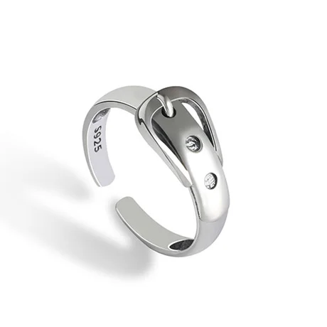 Women's 925 Sterling Silver Wave Ring, Charm Accessory