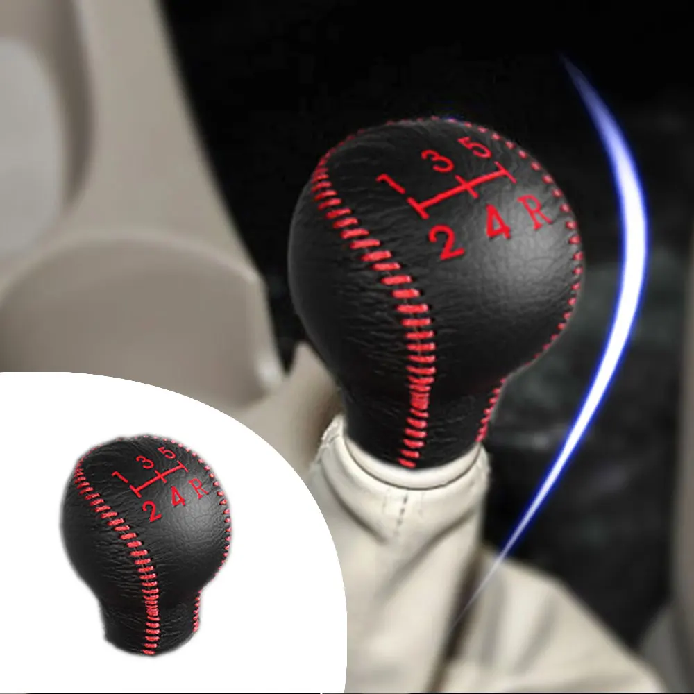 For KIA SPORTAGE 2007 2008 2009 2010-2018 MT 1pc PU Leather Hand Brake Shift Knob Cover Gear Case Car Decor Shift Knob Shell