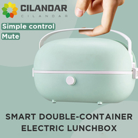 Portable Electric Heating Stainless steamer boiling Steel Lunch Box Home Rice Cooker Box Food Warmer Soup Dinnerware Set Bento