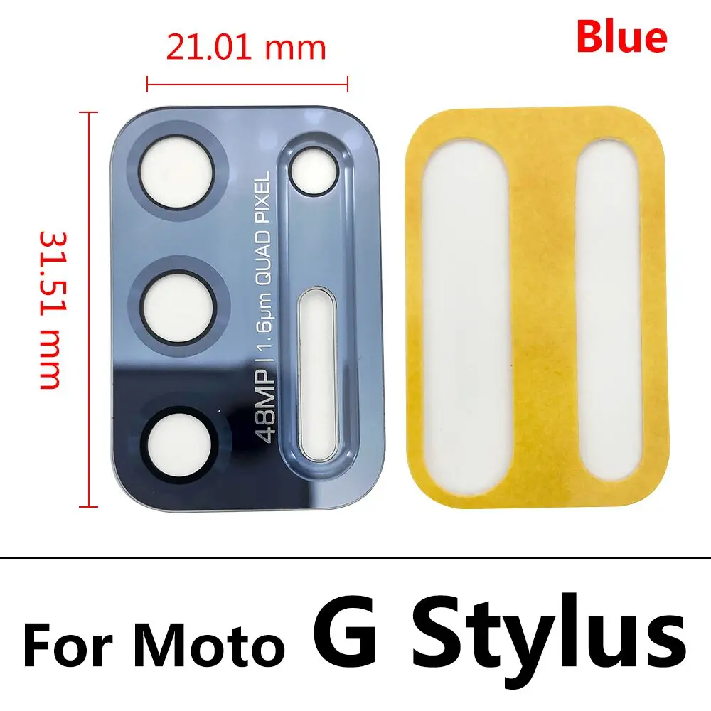 Lente de Cristal de cámara trasera para Moto G Stylus 5G G9 Play Plus G10 G20 G30, lente de cristal de cámara trasera con reemplazo adhesivo, nuevo