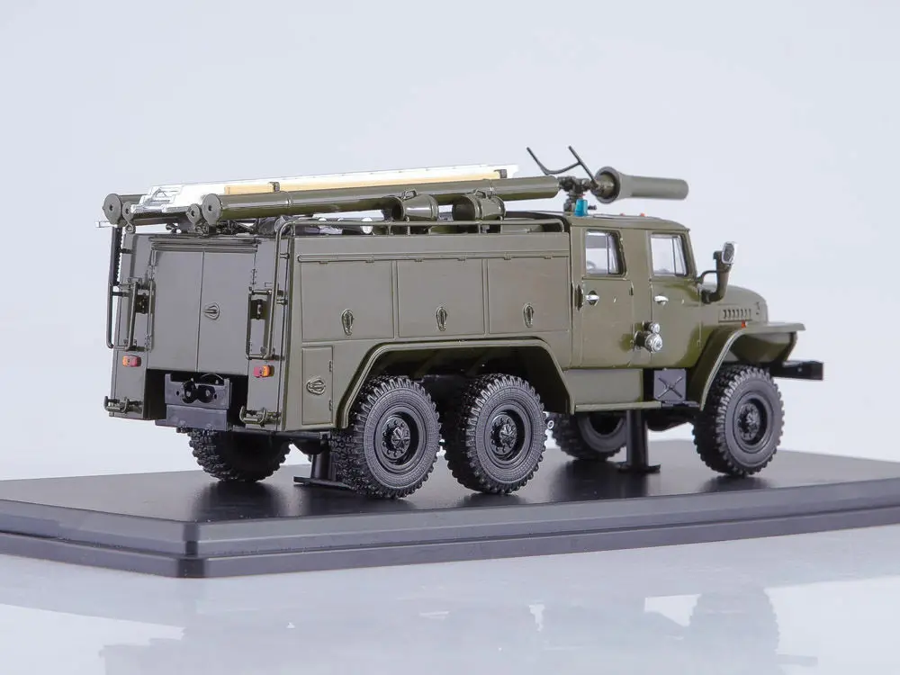 Modelo de arranque a escala 1/43, motor de bomberos militar, PM-102B, AC-40, camión de bomberos fundido a presión, ejército, SSM1233