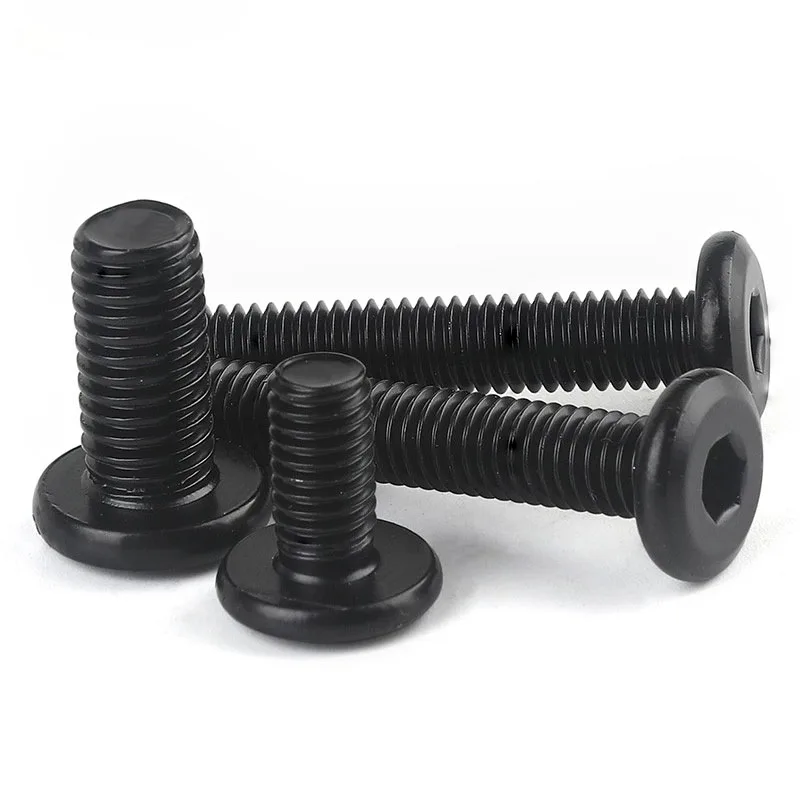 304 Stainless Steel Black Inner Hex Screws Flat Bevel Hexagon Socket Machine Screw  Bolt Fastening Nail  M6 M8