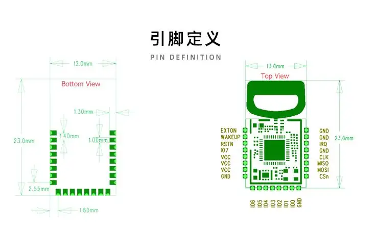 NodeMCU-BU01 Entwicklungsboard BU01 UWB Indoor-Positionierung LDO-Modus Positionierung Ultra-Breitband Kurzstrecken-Hochpräzisions-Entfernungsmessung – Detail 8