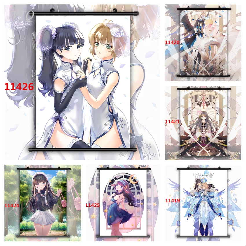 Card Captor Sakura Daidouji Tomoyo Kinomoto Sakura Anime Posters Canvas Painting Wall Decor Posters Wall Art Picture Home Decor