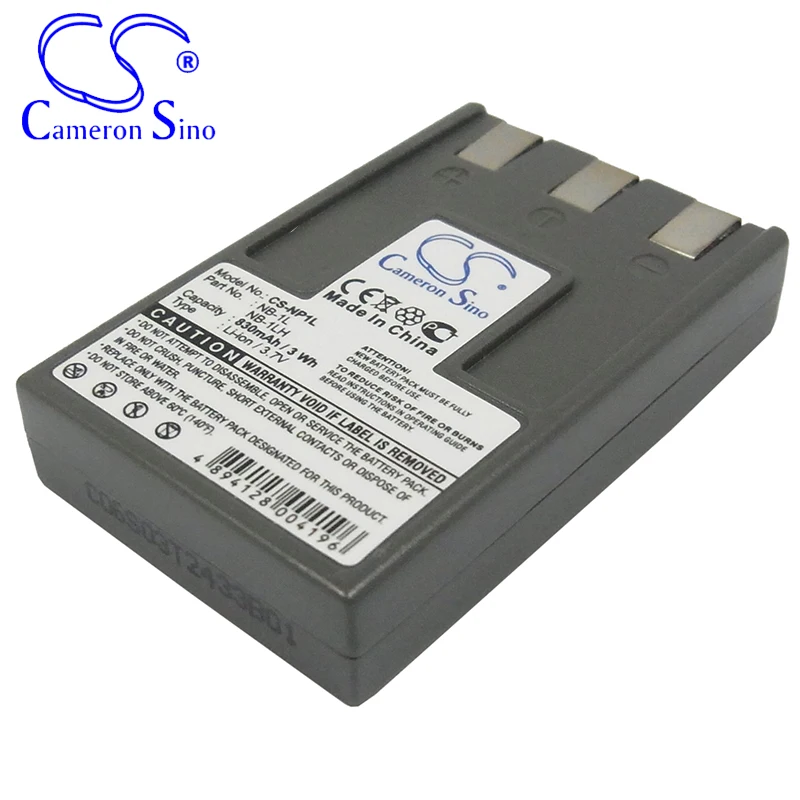 CameronSino Battery for Canon Digital IXUS 200a Digital IXUS 300 Digital IXUS V Digital IXUS 320 fits Canon NB-1L camera battery