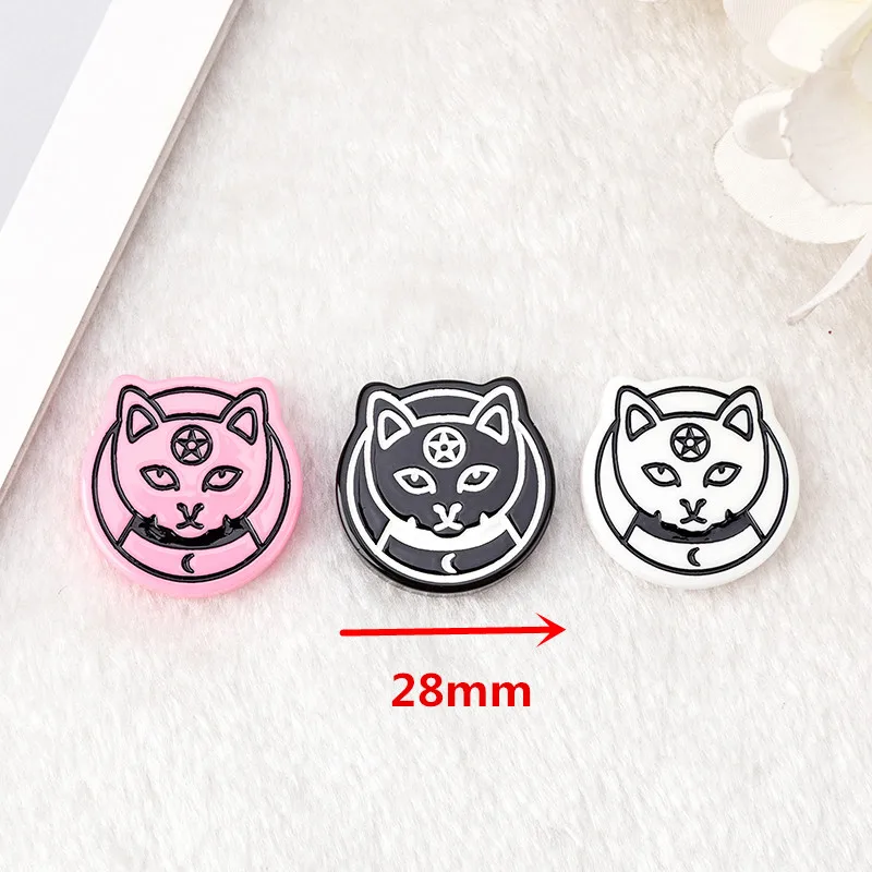 10Pcs 28MM Halloween Party Charms Witch Crafts  Flatback Resin Punk Style Jewelry Findings For Earring Necklace Pendant Diy