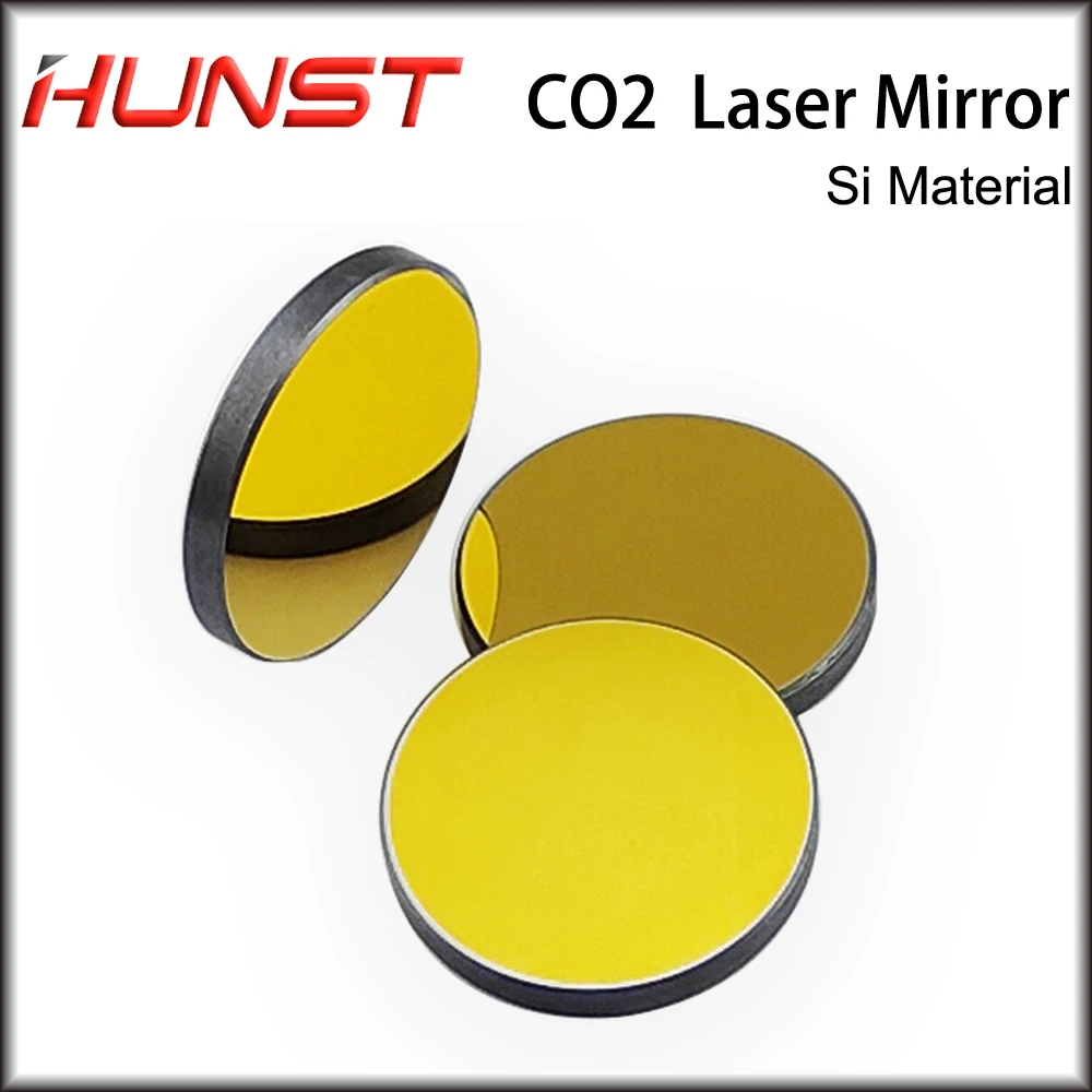 Imagem -02 - Hunst Peças Lote Co2 si Laser Espelho Diâmetro 20 25 30 mm Silicone Reflexivo Lente para Gravação a Laser Máquina de Corte Acessórios