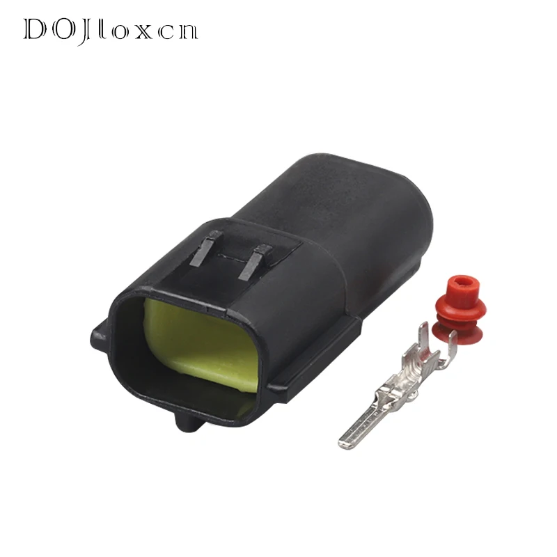 1/10/20/50 Sets 2 Pin 1.8 Series Waterproof Wire Black Male Female Connector Auto Wiring Plug With Terminal 174354-2 174352-2