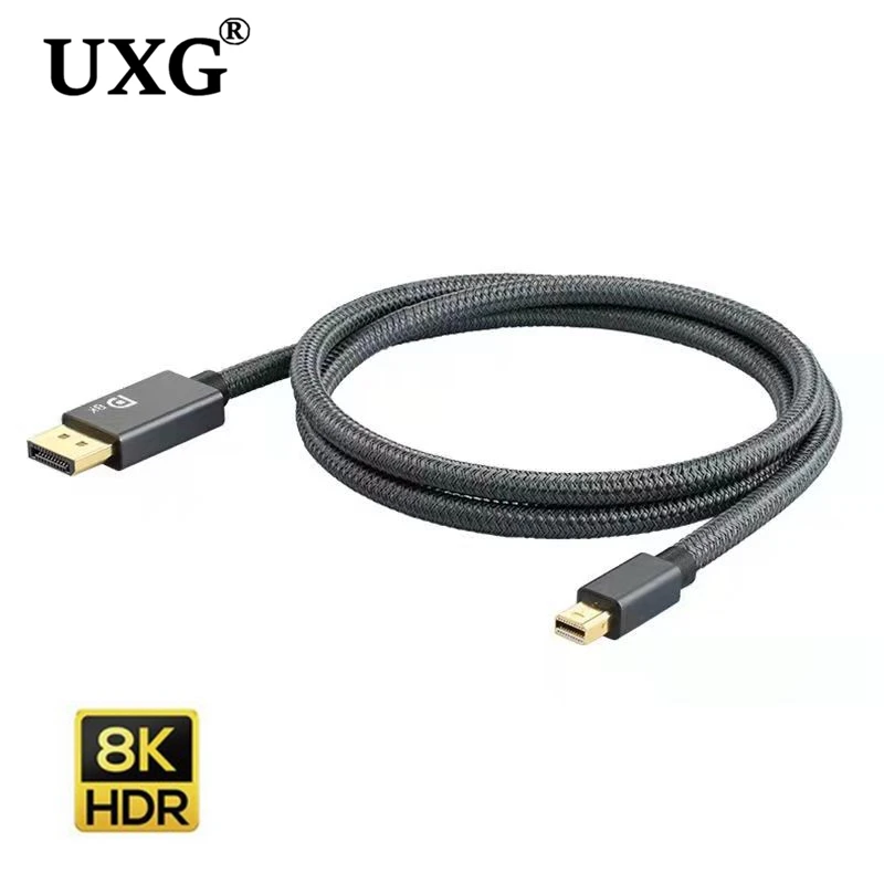 New DP 1.4 Cables 2m Displayport to DP to mini DP Support 8K 60Hz 4K 144Hz/120Hz 2K 165Hz 32.4Gbps HDR 3D video cable